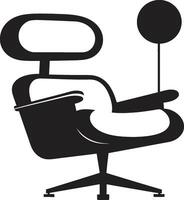 elegans vardagsrum vapen vektor design för eleganta och avkopplande stol illustration zenit bekvämlighet bricka elegant stol vektor ikon för modern avslappning