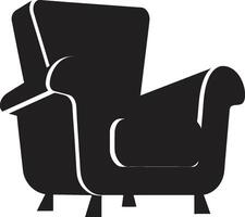 Gelassenheit Sitzplätze Kamm Vektor Design zum ultimativ Entspannung mit modern Stuhl schick Komfort Abzeichen modern entspannend Stuhl Vektor Logo zum modisch Räume