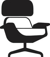 schick Komfort Abzeichen glatt Salon Stuhl Vektor Design zum modisch Räume städtisch Eleganz Insignien Vektor Design zum stilvoll modern entspannend Stuhl