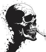 cigarr vardagsrum bricka rökning skelett vektor logotyp för årgång charm gammal värld överflöd insignier vektor design för rökning herre ikon med klassisk raffinemang