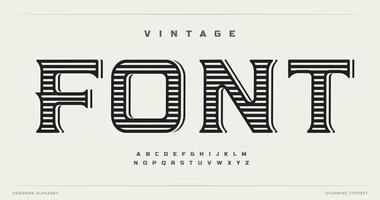 Vintage-Stil Schriftart Alphabet Buchstaben. westliche Logo-Typografie. Handgefertigte typografische Gestaltung. Old-School-Briefsatz für Tattoo, Piratenlogo, Whiskey-Alkohol-Schlagzeile, Schriftzug und Branding-Typ vektor