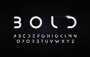 futurism stil fet alfabet. vektor typografi