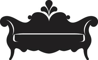 modern Komfort Insignien stilvoll Sofa einstellen Symbol im ikonisch branding Plüsch Sitzplätze Kamm luxuriös Vektor Sofa Sitz Logo zum gemütlich Leben