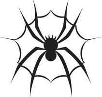 Spinnennetz Eleganz Insignien stilvoll Spinne mit Spinne Netz Symbol Vektor Gift Kamm auffällig Spinne Logo zum nervös Design