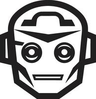 susa widget vapen förtjusande robot logotyp för tech samtal talkbox totem bricka miniatyr- robot vektor ikon för chatt glädje