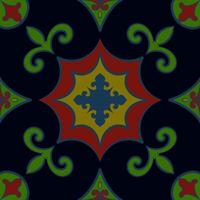 Hintergrund Jahrgang Mandala Ornament Kramik, geometrisch retro Mosaik Muster vektor