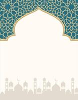 abstrakt islamisch Hintergrund Vorlage Vektor mit Text Raum.