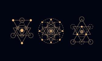 Heilige Geometrie, Alchemiesymbole vektor