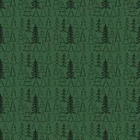 grünes nahtloses Muster mit Weihnachtsbäumen vektor