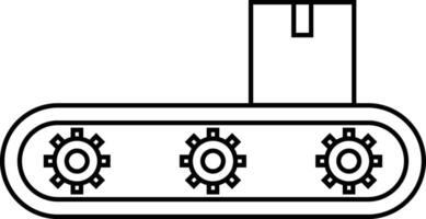 Produktion Linie zum Verbraucher Produkte, Waren Linie Symbol. vektor