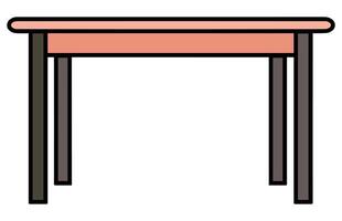 trä- tabell isolerat illustration, tabell trä- Hem modern dekoration möbel vektor