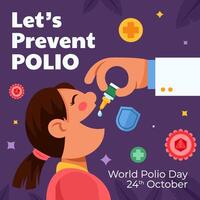 dropp polio vaccin till förhindra virus vektor