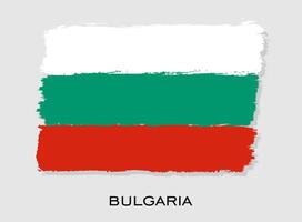 Bulgarien Flagge Bürste Schlaganfall Design. National Flagge von Bulgarien vektor