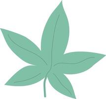 cannabis blad isolerat i vit bakgrund. hampa grön blad mall vektor