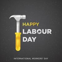 International Arbeitskräfte Tag Arbeit Tag kann Tag Vorlage vektor
