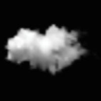 ein Wolke im das Himmel schwarz Hintergrund vektor