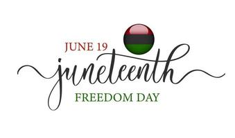 Juni der Freiheitstag. 19. juni afroamerikanischer emanzipationstag. jährlicher amerikanischer Feiertag. vektor