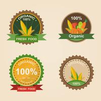 Ekologisk fräsch produkt. Vektor illustration logotyp. Farm Fresh badge.