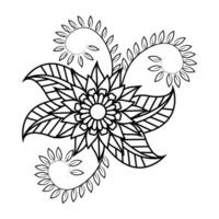 kreativ unik blomma blommig vektor eps mandala mönster för fri ladda ner