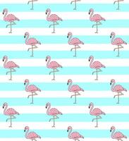 vektor sömlös mönster av klotter rosa flamingo