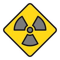 Strahlung Warnung Vektor farbig Symbol oder Logo Element