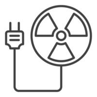 Strahlung mit Stecker Vektor Strahlung Warnung linear Symbol oder Symbol