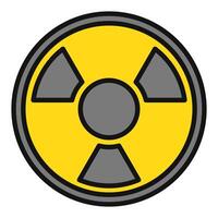 strålning radioaktiv varning runda vektor färgad ikon eller design element