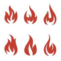 Verbrennung Feuer Symbole vektor