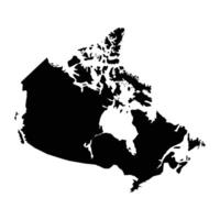 Silhouette Karte von Kanada vektor