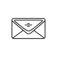 Email Symbol. schwarz Gliederung Email Symbol auf Weiß Hintergrund. Vektor Illustration