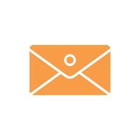 eben Email Symbol auf Weiß Hintergrund. Vektor Illustration im modisch eben Stil