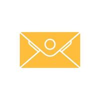 eben Email Symbol auf Weiß Hintergrund. Vektor Illustration im modisch eben Stil