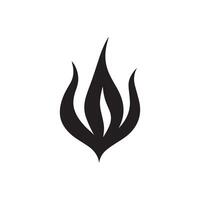 Feuer Symbol. schwarz Feuer Flamme Symbol auf Weiß Hintergrund. Vektor Illustration