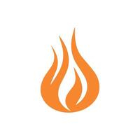 Feuer Flamme Symbol auf Weiß Hintergrund. Vektor Illustration im modisch eben Stil