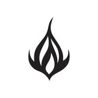 Feuer Symbol. schwarz Feuer Flamme Symbol auf Weiß Hintergrund. Vektor Illustration