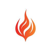 Feuer Flamme Symbol auf Weiß Hintergrund. Vektor Illustration im modisch eben Stil