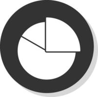Kuchen Grafik Glyphe grau Kreis Symbol vektor