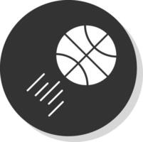 Basketball Glyphe grau Kreis Symbol vektor