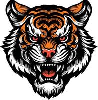 Tiger Head Tattoo Illustration vektor