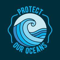 skydda vår hav, värld oceaner dag vektor grafik