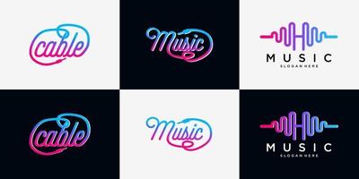 Musikpaket-Logo-Design vektor