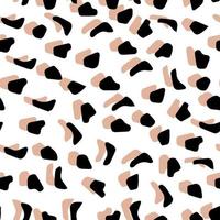 abstrakt leopardhud vektor seamles mönster. oregelbundna borstfläckar och bakgrunder. abstrakt vilda djur hud print. enkel oregelbunden geometrisk design.