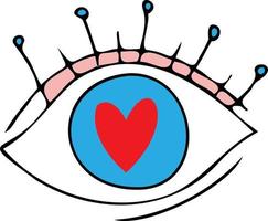 förälskade ögon vektor mönster. öga med hjärtan alla hjärtans dag 14 februari. bakgrund för inbjudningar och scrapbooking