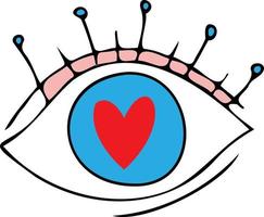 verliebtes Auge Vektormuster. Auge mit Herzen Valentinstag 14. Februar. Hintergrund für Einladungen und Scrapbooking vektor