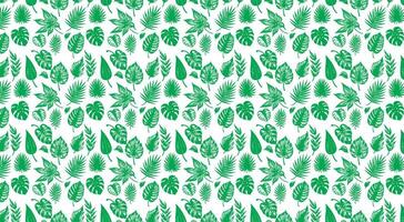 monstera blommig löv sömlös mönster grön tyg blad träd tapet vektor illustration på vit bakgrund