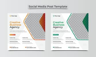 kreativ Geschäft Agentur Sozial Medien Post Banner Design Vorlage und korporativ Geschäft Flyer Vorlage. vektor
