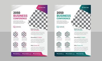 korporativ Geschäft Konferenz Poster und Flyer Design Layout Vorlage im a4 Größe. Vektor illustration.03