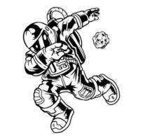 Astronaut Karikatur Vektor Symbol Abbildungen