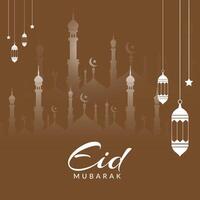 eid mubarak islamic bakgrund mall, eid al fitr mall design, eid al Adha mall design, helig dag för muslimer, hälsning bakgrund, eid mubarak mall vektor