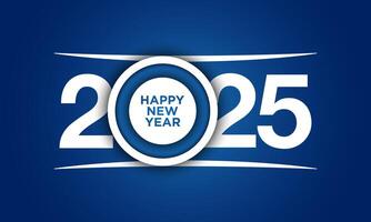 2025 Lycklig ny år bakgrund design. vektor